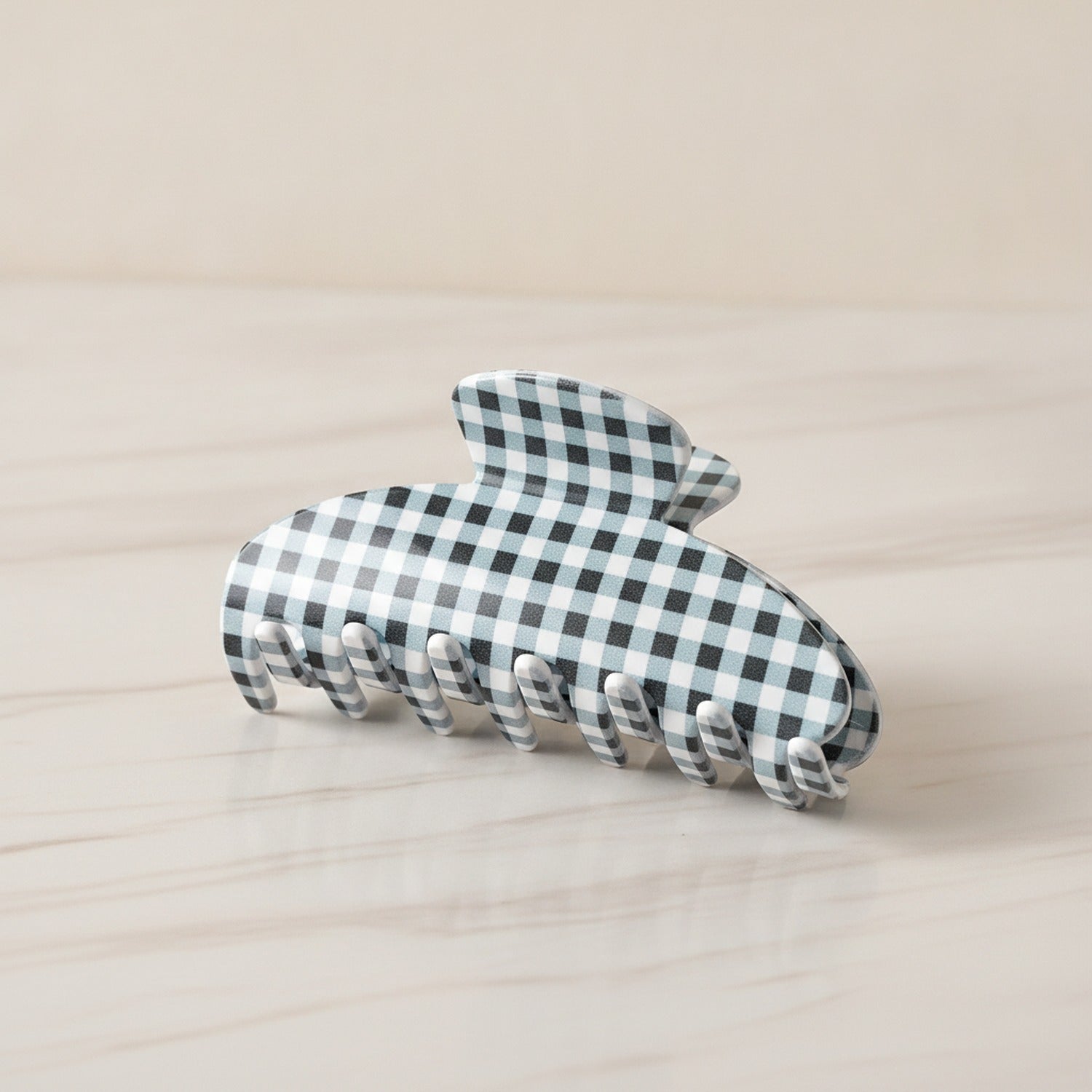 Hair Claw Clip - Blue Green Plaid