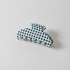 Hair Claw Clip - Blue Green Plaid