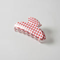 Hair Claw Clip - Red Pink Plaid