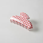Hair Claw Clip - Red Pink Plaid