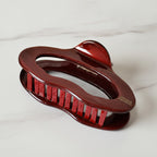 Teeth Hair Claw Clip - Wine Red