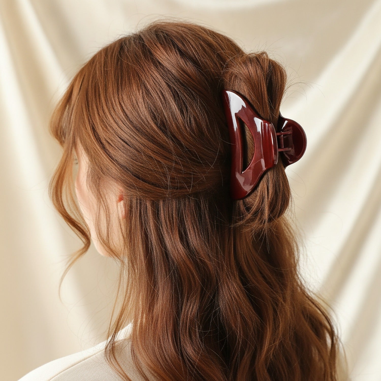 Teeth Hair Claw Clip - Wine Red