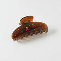 Cherry Rhinestone Hair Claw Clip - Diamond Cherry Claw - Coffee