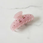 Cherry Rhinestone Hair Claw Clip - Diamond Cherry Claw Clip - Pink – hair accessories (view 3)