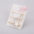 Gold Star Hair Clips With Flower Aesthetic – hair accessories (view 1)
