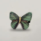 Emerald Green Butterfly Hair Clip With Gold