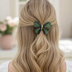 Emerald Green Butterfly Hair Clip With Gold