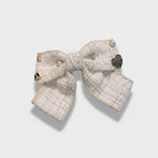 Pearl & Rhinestone Textured Horse Hair Clips