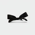 Black Satin Bow Hair Clip