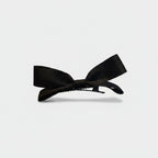 Black Satin Bow Hair Clip