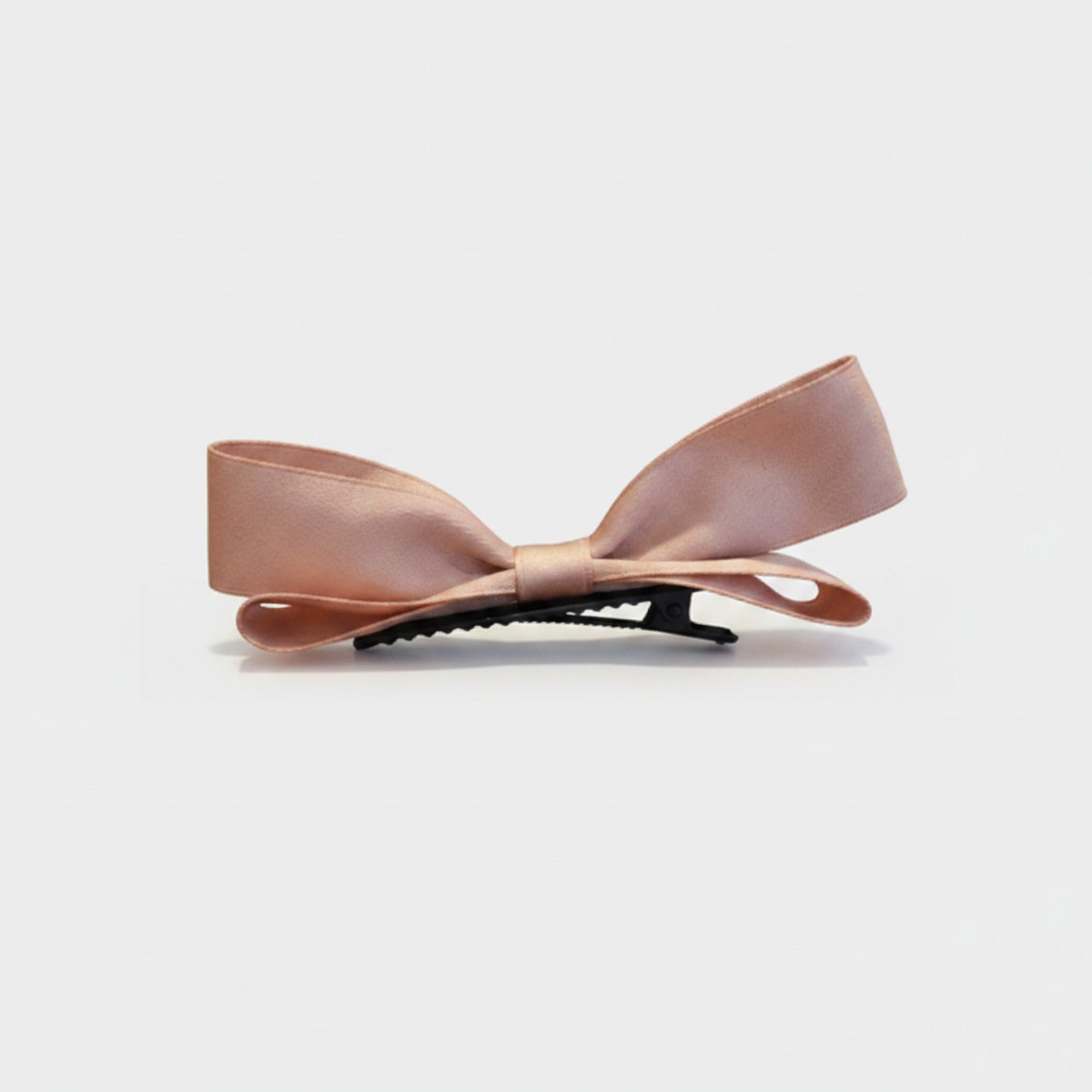 Blush Satin Bow Hair Clip