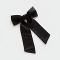 Black Satin Bow Hair Clip