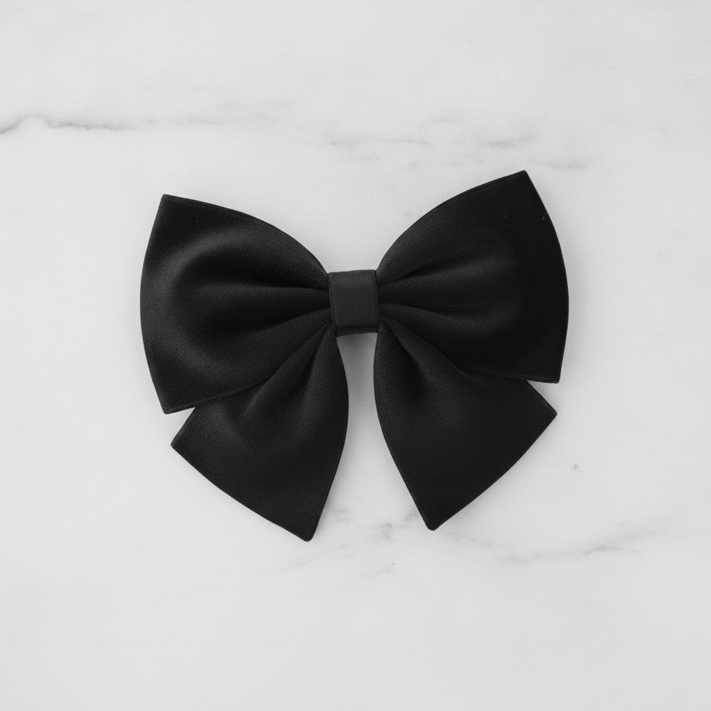 Black Velvet Bow Hair Clip