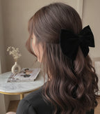 Black Velvet Bow Hair Clip – hair accessories (view 2)