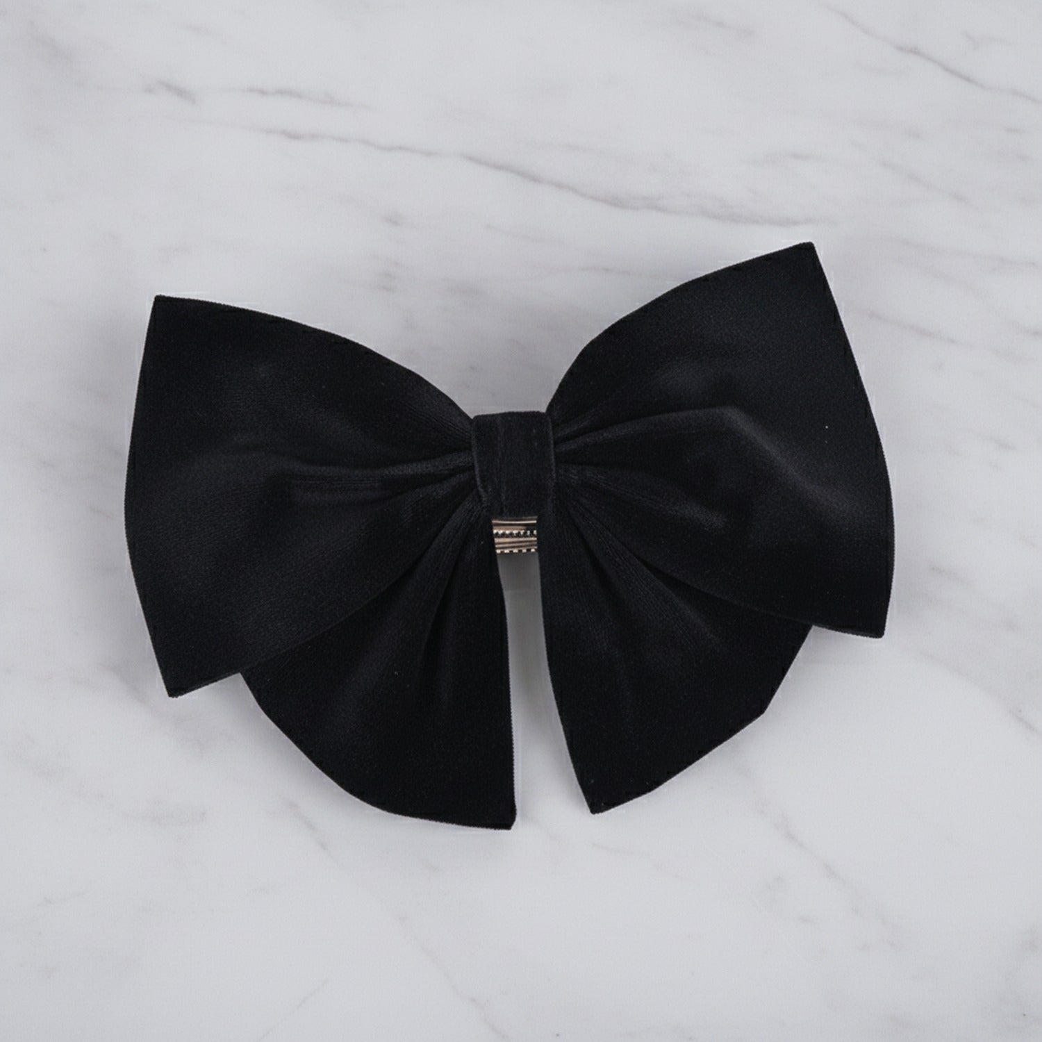 Black Velvet Bow Hair Clip