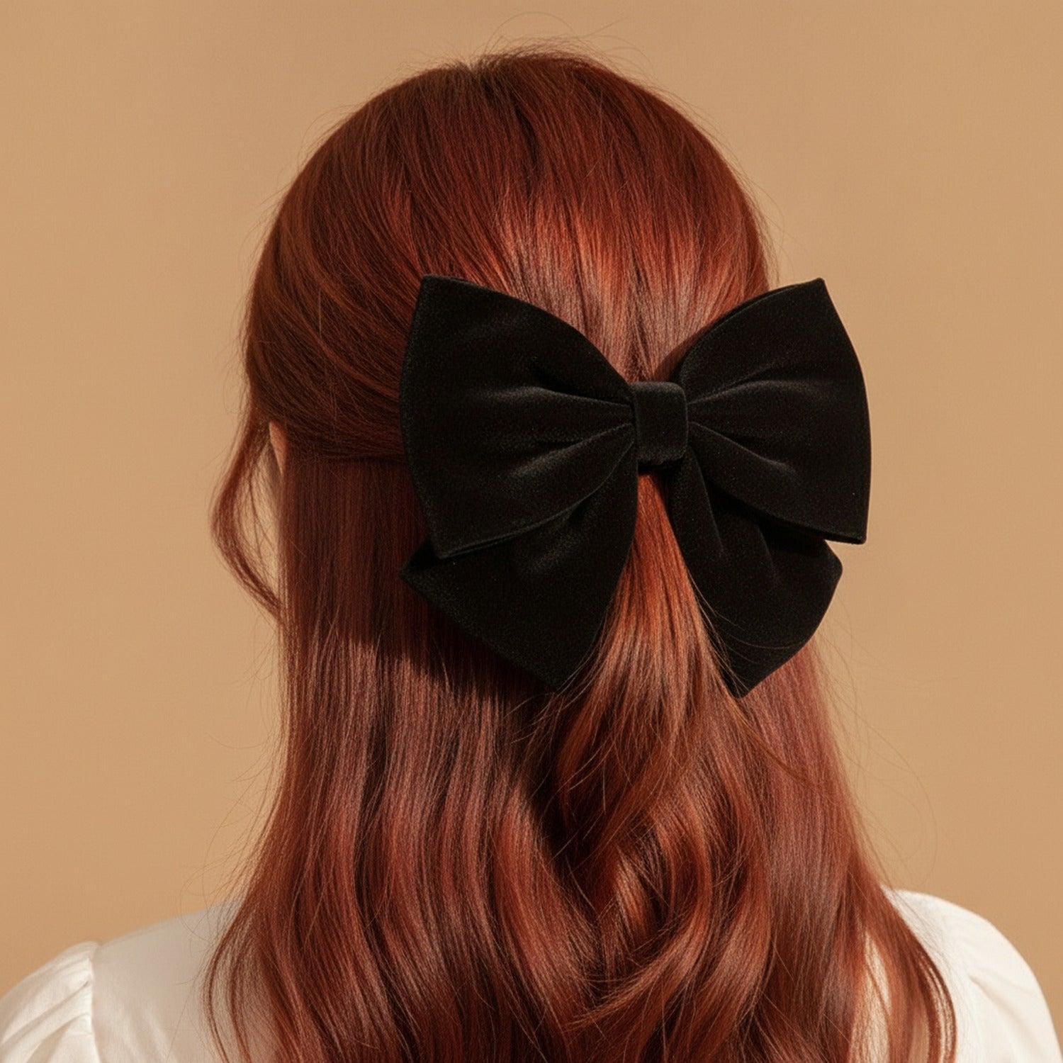 Black Velvet Bow Hair Clip