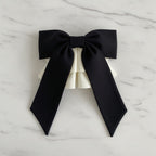 Black Ruffle Claw Hair Clip Cream – hair accessories (view 2)