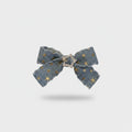 Denim Star Hair Bow Clip With Rhinestone