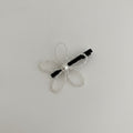 Pearl Beaded Bow Hair Clip Black – hair accessories (view 1)
