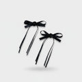 Black Velvet Bow Hair Clips Set