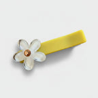 Flower Crystal Hair Clip Yellow