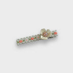 Pearl Flower Hair Clip With Rhinestone Center