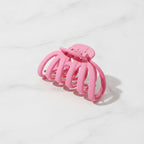 Pink Ribbed Hair Claw Clip Large – hair accessories (view 3)