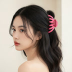 Pink Ribbed Hair Claw Clip Large – hair accessories (view 2)