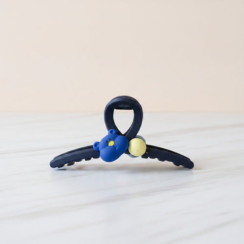 Bear Charm Hair Claw Clip - F-148# Deep Blue Bear