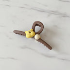 Bear Charm Hair Claw Clip - Yellow Bear #F-148