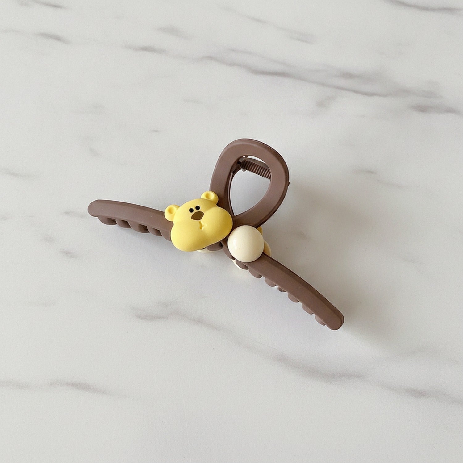 Bear Charm Hair Claw Clip - Yellow Bear #F-148