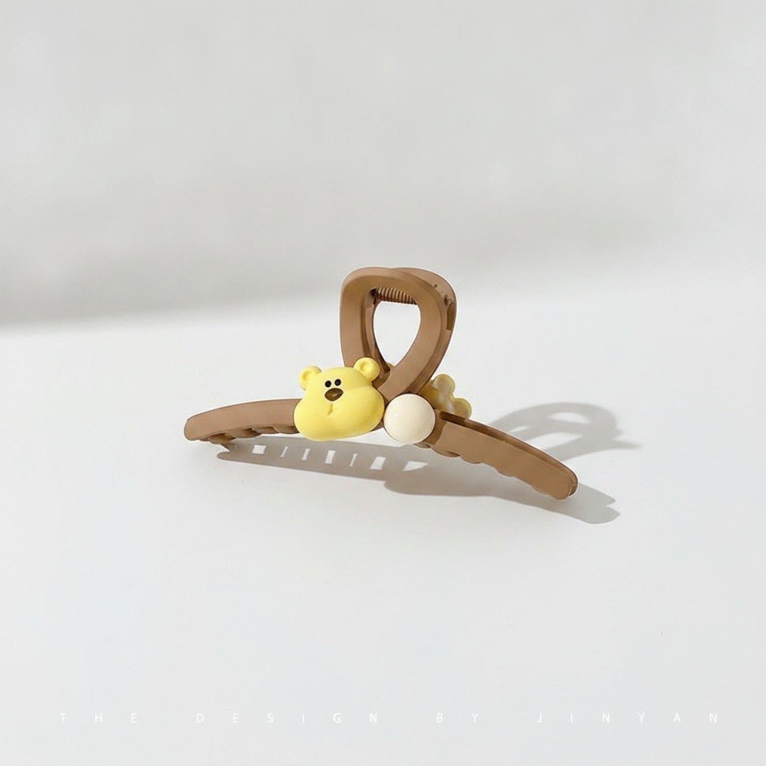 Bear Charm Hair Claw Clip - Yellow Bear #F-148