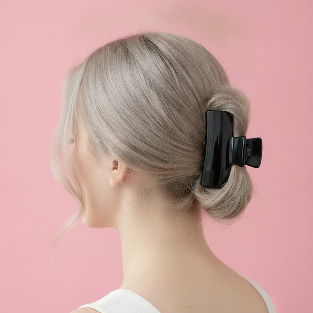 Black Minimalist Hair Claw Clip