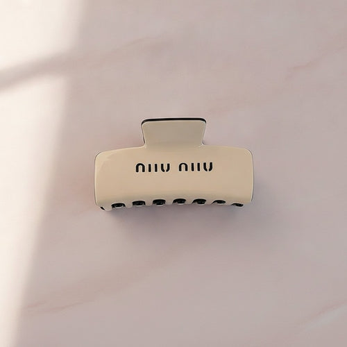 Beige Minimalist Hair Claw Clip