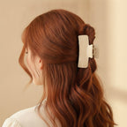 Beige Minimalist Hair Claw Clip – hair accessories (view 3)