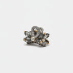 Rhinestone Butterfly Hair Claw Clip - Gray Wrapped Crystal Rhinestone Small Claw Clip