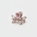 Rhinestone Butterfly Hair Claw Clip - Pink Wrapped Crystal Rhinestone Claw Clip