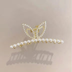 Pearl Beaded Butterfly Hair Claw Clip – hair accessories (view 1)