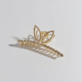 Gold Rhinestone Butterfly Hair Claw Clip – hair accessories (view 1)