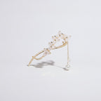 Pearl Charm Flower Hair Claw Gold – hair accessories (view 1)