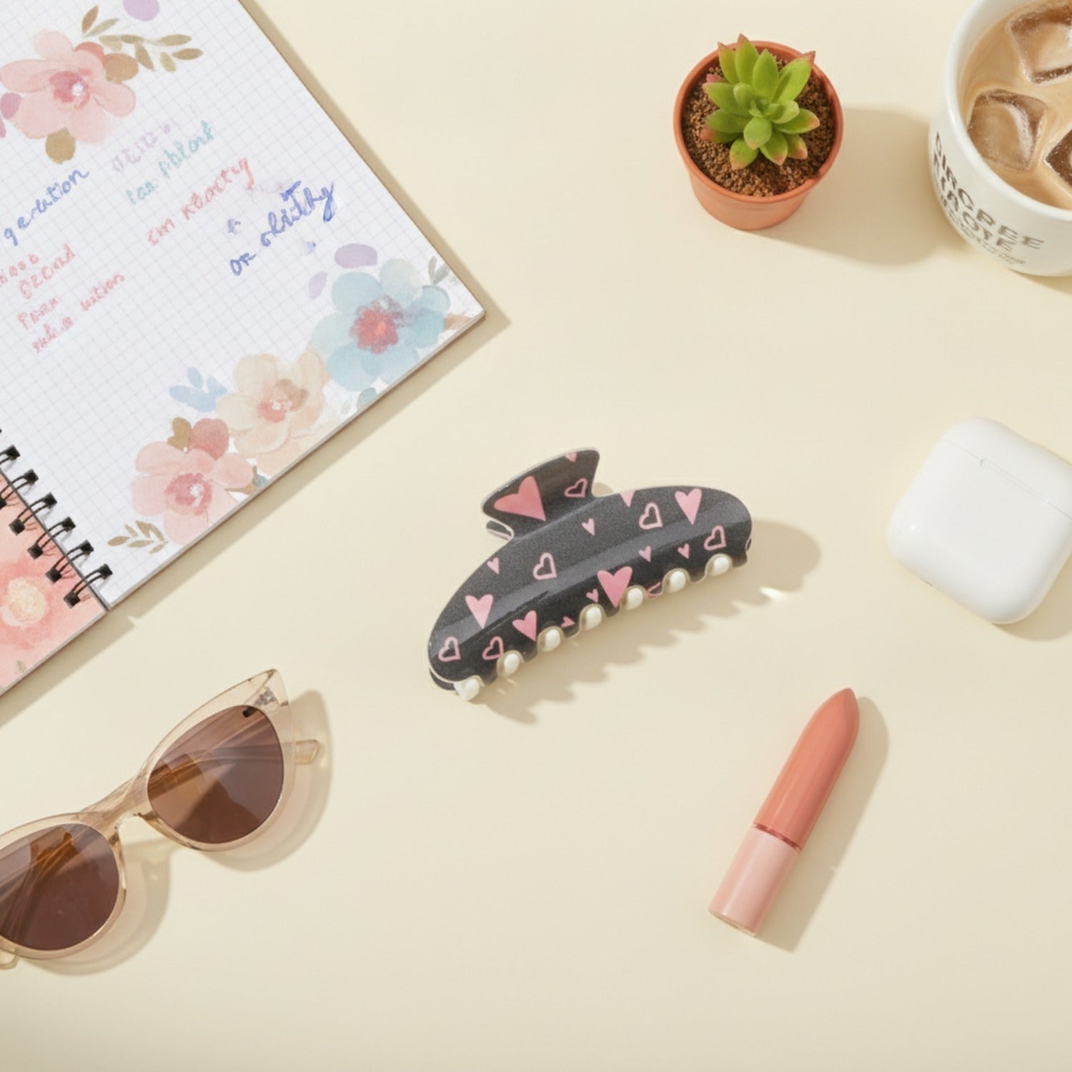 Pastel Bunny Pearl Hair Claw Clip