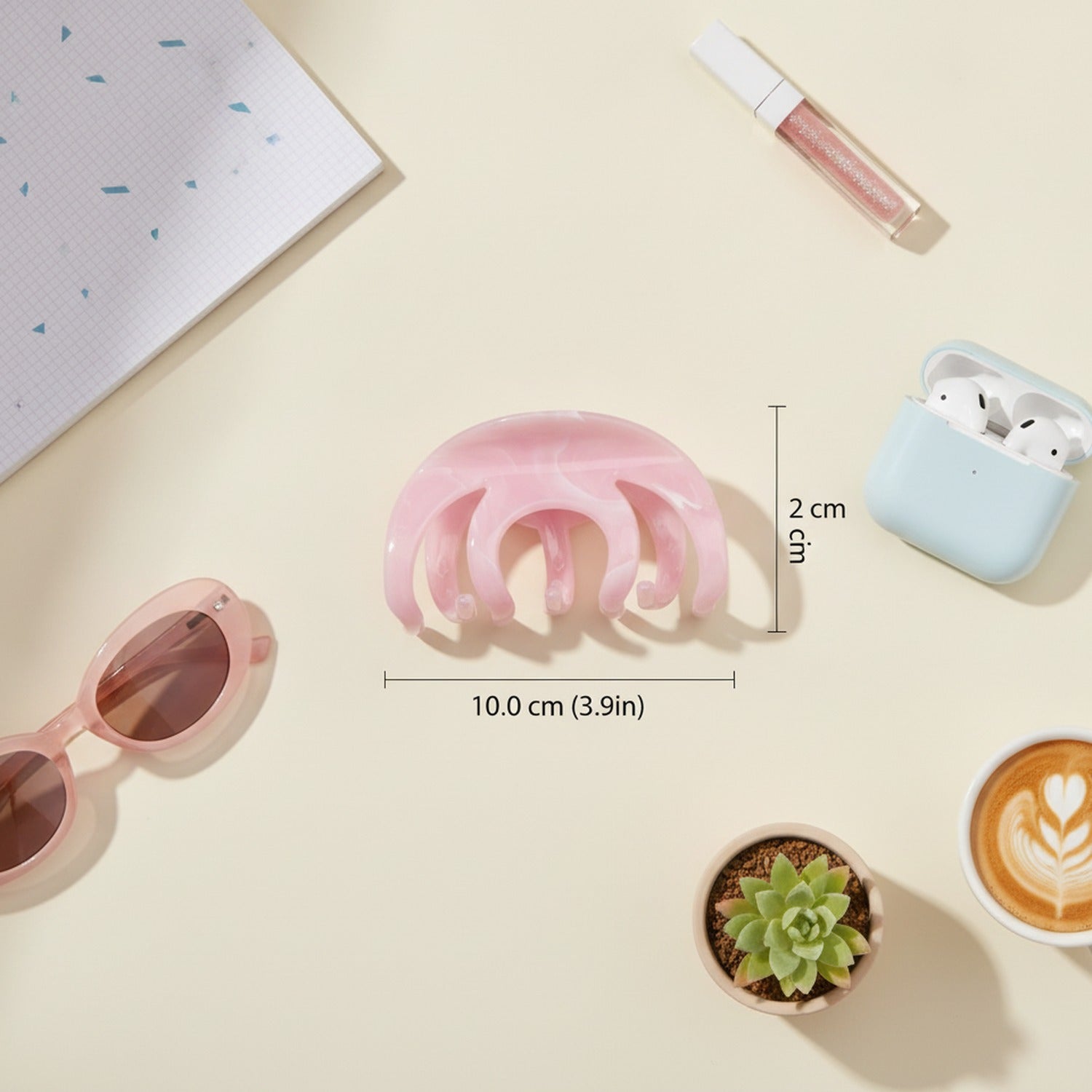 Pink Bubble Claw Hair Clip
