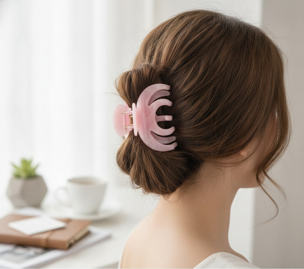 Pink Bubble Claw Hair Clip – hair accessories (view 2)