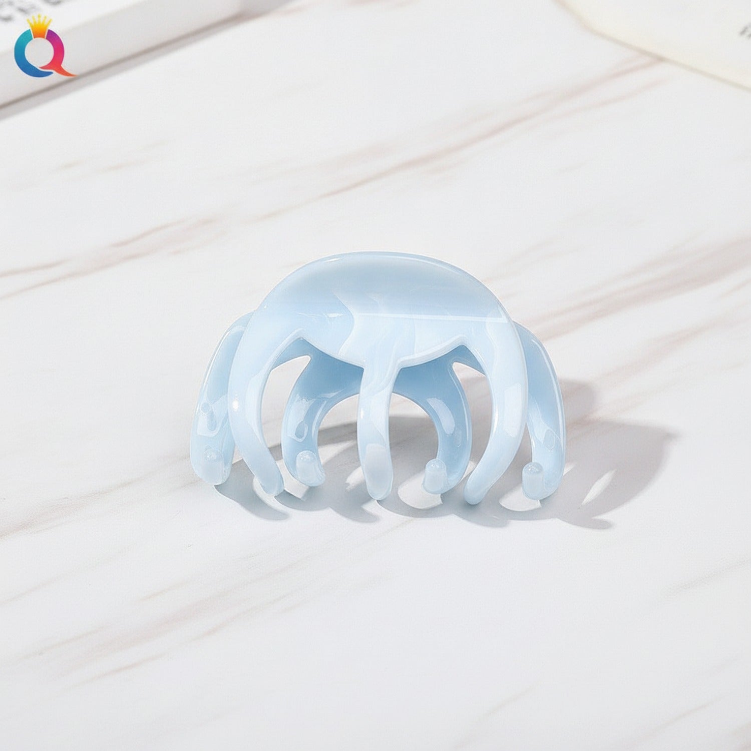 Translucent Blue Pearl Hair Claw Clip