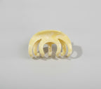 Pale Yellow Bubble Pearl Hair Claw – hair accessories (view 1)