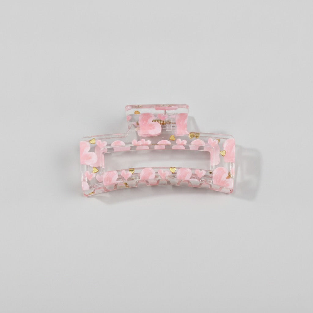Pink Heart Claw Hair Clip – hair accessories (view 1)