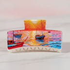 Sunset Boat Ocean Hair Claw Clip - Sunset Boat