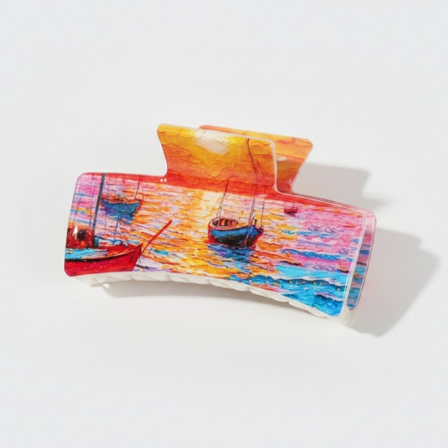 Sunset Boat Ocean Hair Claw Clip - Sunset Boat
