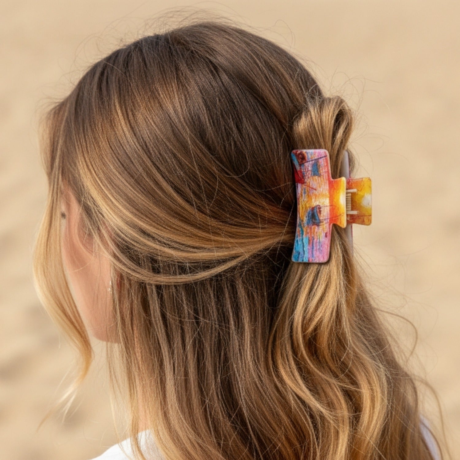 Sunset Boat Ocean Hair Claw Clip - Sunset Boat