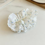 Floral Lace Hair Claw Clip - Blue Floral Banana Clip #3302